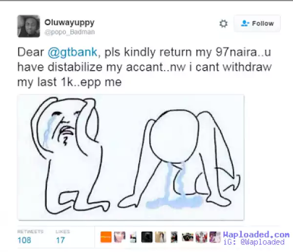 See This Hilarious Tweets Between GTBank And Its Customer